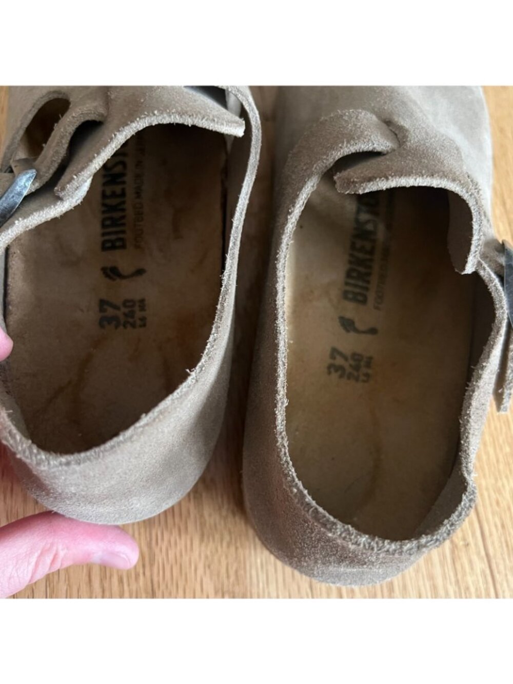 Birkenstock London Taupe Suede Leather Closed-Toe Shoes Women's Size 37 N/US 6 - Picture 9 of 12